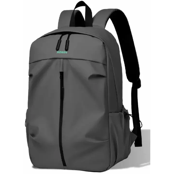 Amaze Workie Synthetic Fiber Laptop Backpack, Water-Resistant Fits Up To 15.6", Grey A940