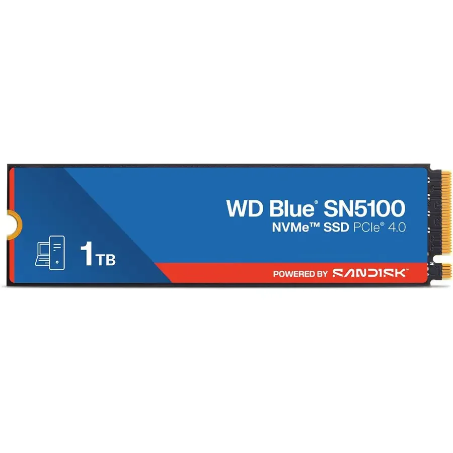 WD Blue SN5100 NVMe SSD 1TB, PCIe Gen 4.0, M.2 2280, Read Up To 7100MB/s