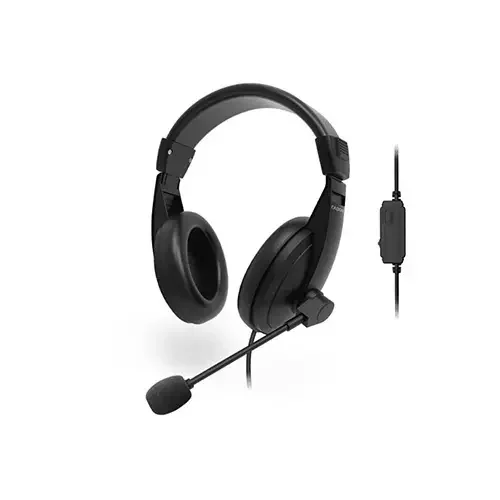 Rapoo H150S USB Stereo Headset with 40mm Driver & Mute Mic – Black