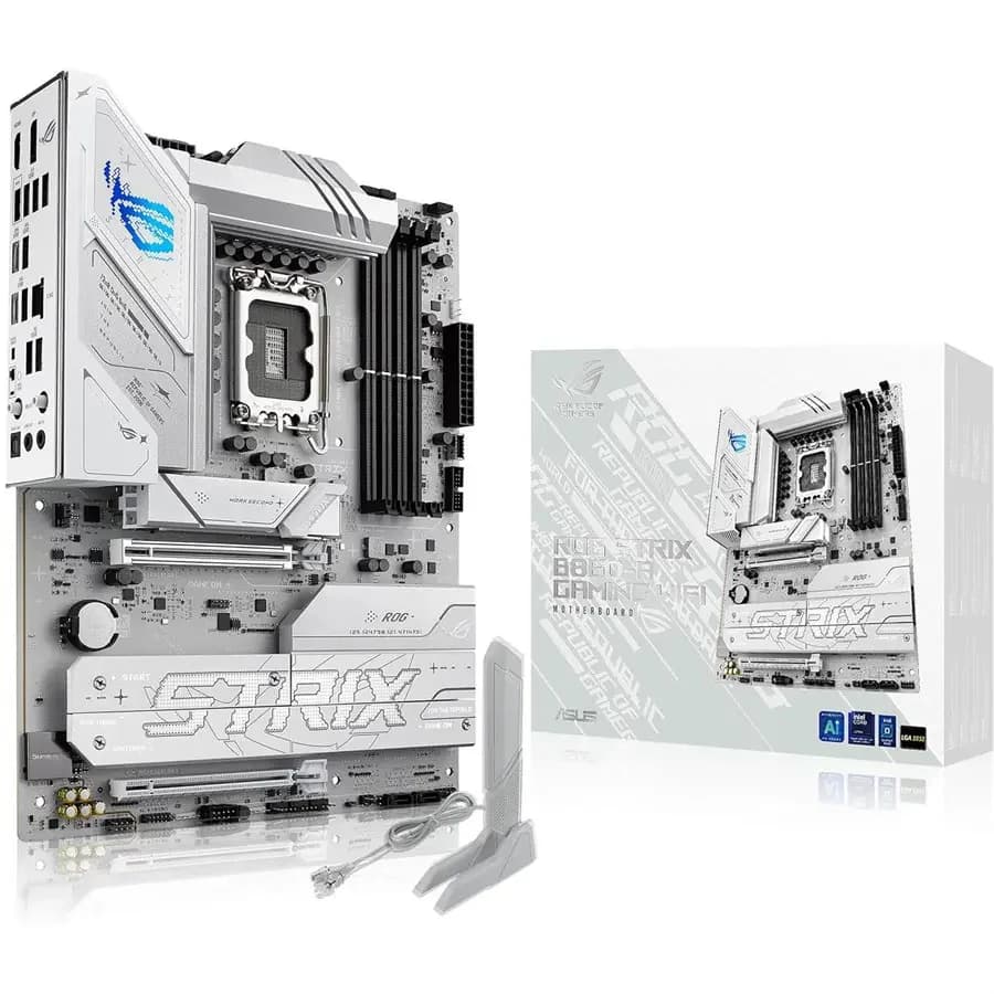 ASUS ROG Strix B860-A Gaming WiFi Motherboard, Intel LGA1851 Socket, ATX, DDR5, PCIe 5.0, Four M.2 Slots, WiFi 7, Aura Sync RGB